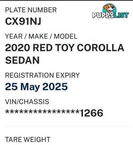 2020 TOYOTA COROLLA ASCENT SPORT (HYBRID) ZWE211R HATCHBACK