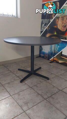 Round Meeting Room Table (Dark Grey - Melamine)