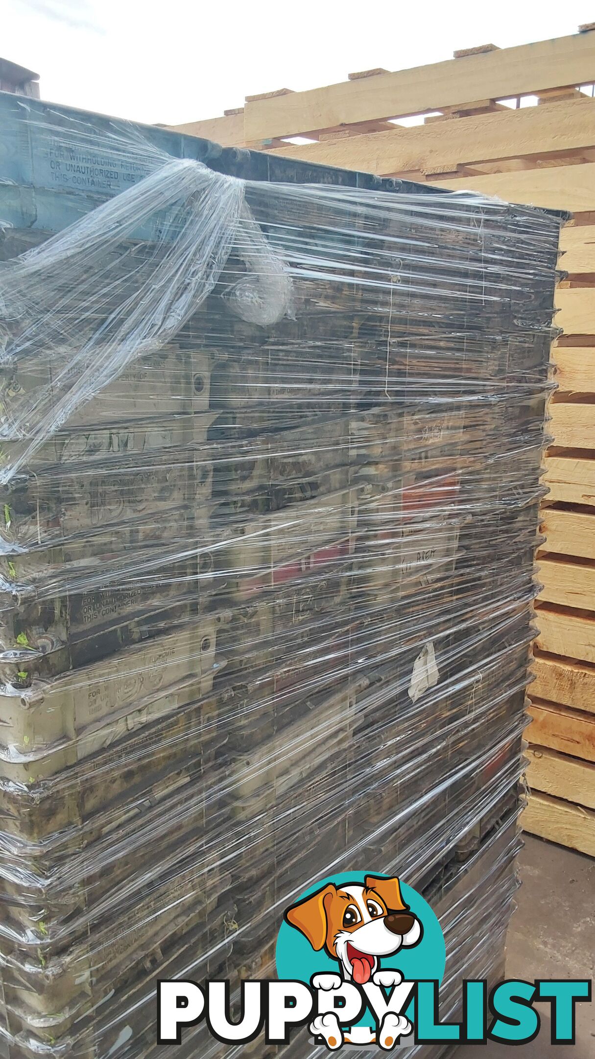 Nally Plastic Crate Stack and Nest Containers (Pallet of 240)