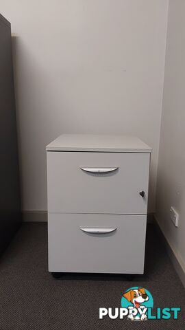 2 Drawer Mobile Pedestal (Off-white)