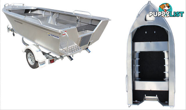 Brand new Horizon 450 Easyfisher Deep V open tiller steer aluminium boat in stock!