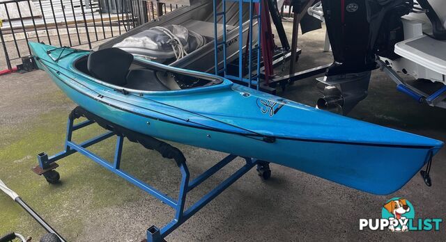 Used Old Town Loon 111 sit in kayak in excellent condition including a trolley and full fibreglass p