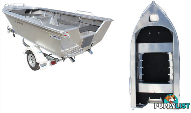 HORIZON 415 Easyfisher Deep V tiller steer open aluminium boat in stock