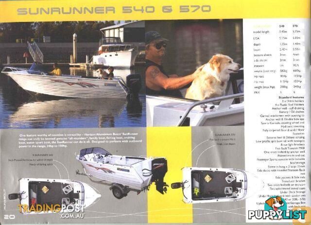 HORIZON 550 Sunrunner aluminium runabout