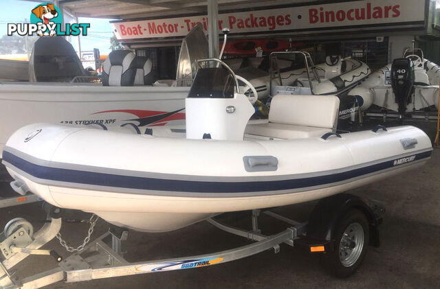 Brand new Mercury 350 Ocean Runner side console hypalon RIB fitted with a Mercury 20hp EFI 4 stroke!