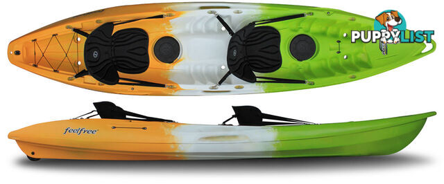 Brand new Feel Free Gemini 2 person sit on top recreational kayak.