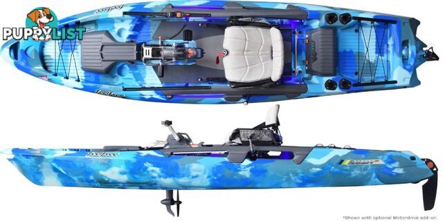 Brand new Feel Free Dorado 125 Pedal kayak with optional motor drive!