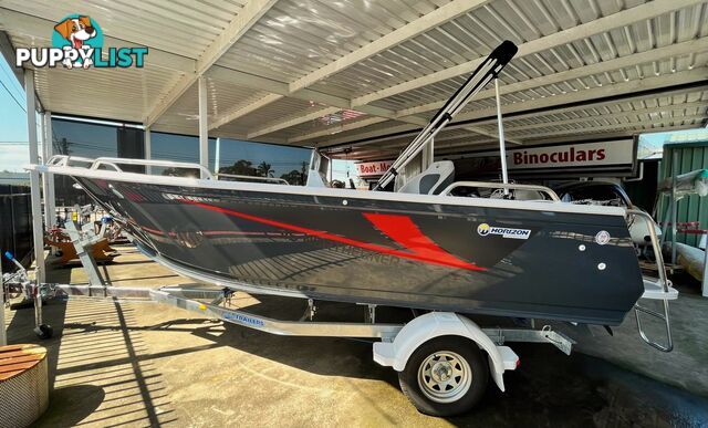 Brand new Horizon 515 Northerner deluxe side console fitted up with a new Mercury 115hp Pro XS CT and Sales trailer to suit (IN STOCK)