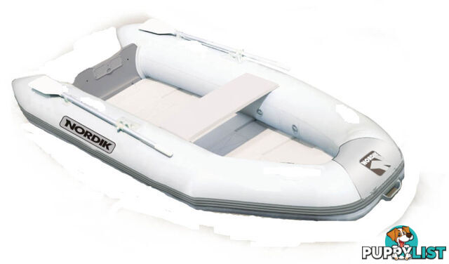 Brand new Nordik 230 Airdeck inflatable boat with welded seams reduced from $2199 to only $1899 with a free boat cover!