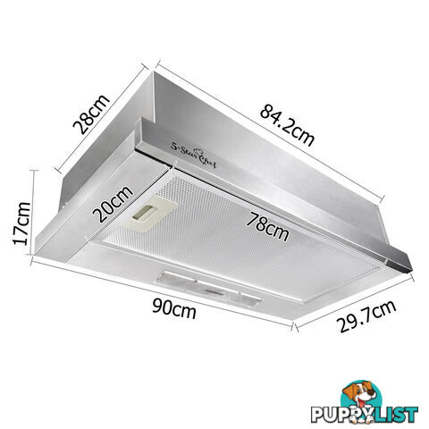 5 Star Chef Sliding 90cm Range Hood