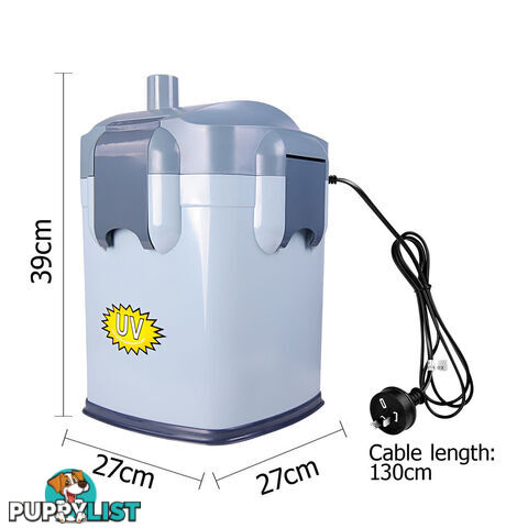 1800LPH Aquarium Fish Tank External Canister Water Filter w/ UV Bulb