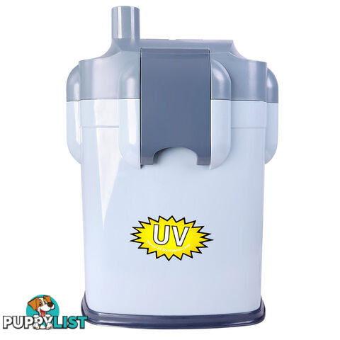 1800LPH Aquarium Fish Tank External Canister Water Filter w/ UV Bulb