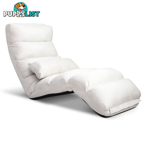 Lounge Sofa Chair - 75 Adjustable Angles  Ivory