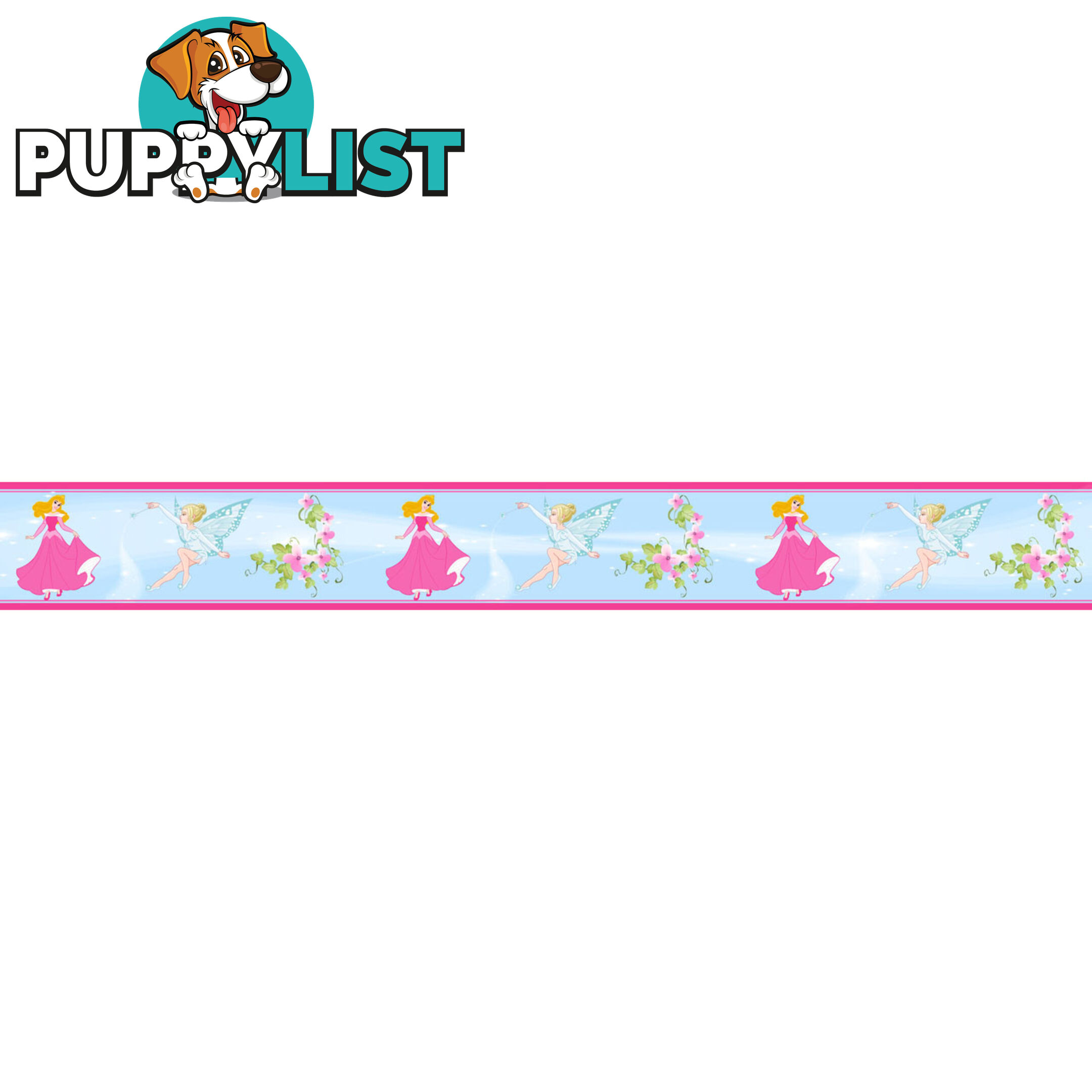 Girls Princess Wall Border Stickers - Totally Movable