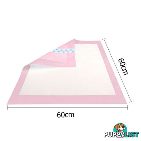 100 Puppy Pet Dog Toilet Training Pads Pink