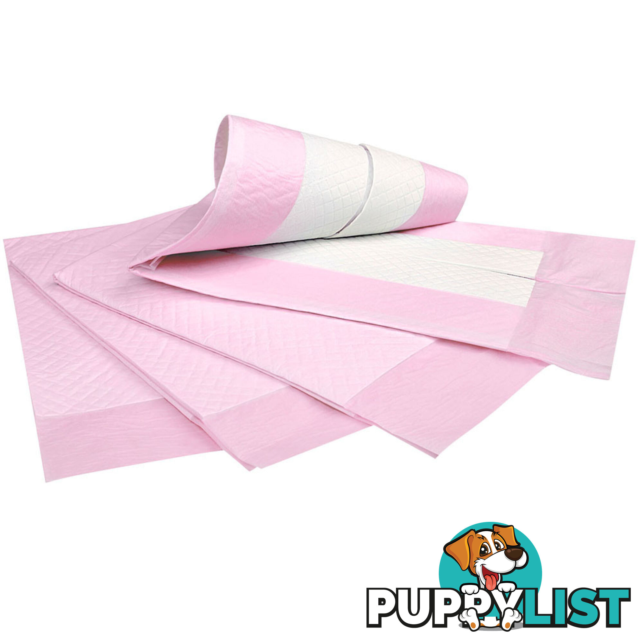 100 Puppy Pet Dog Toilet Training Pads Pink