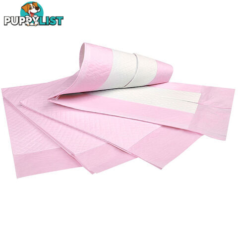 100 Puppy Pet Dog Toilet Training Pads Pink