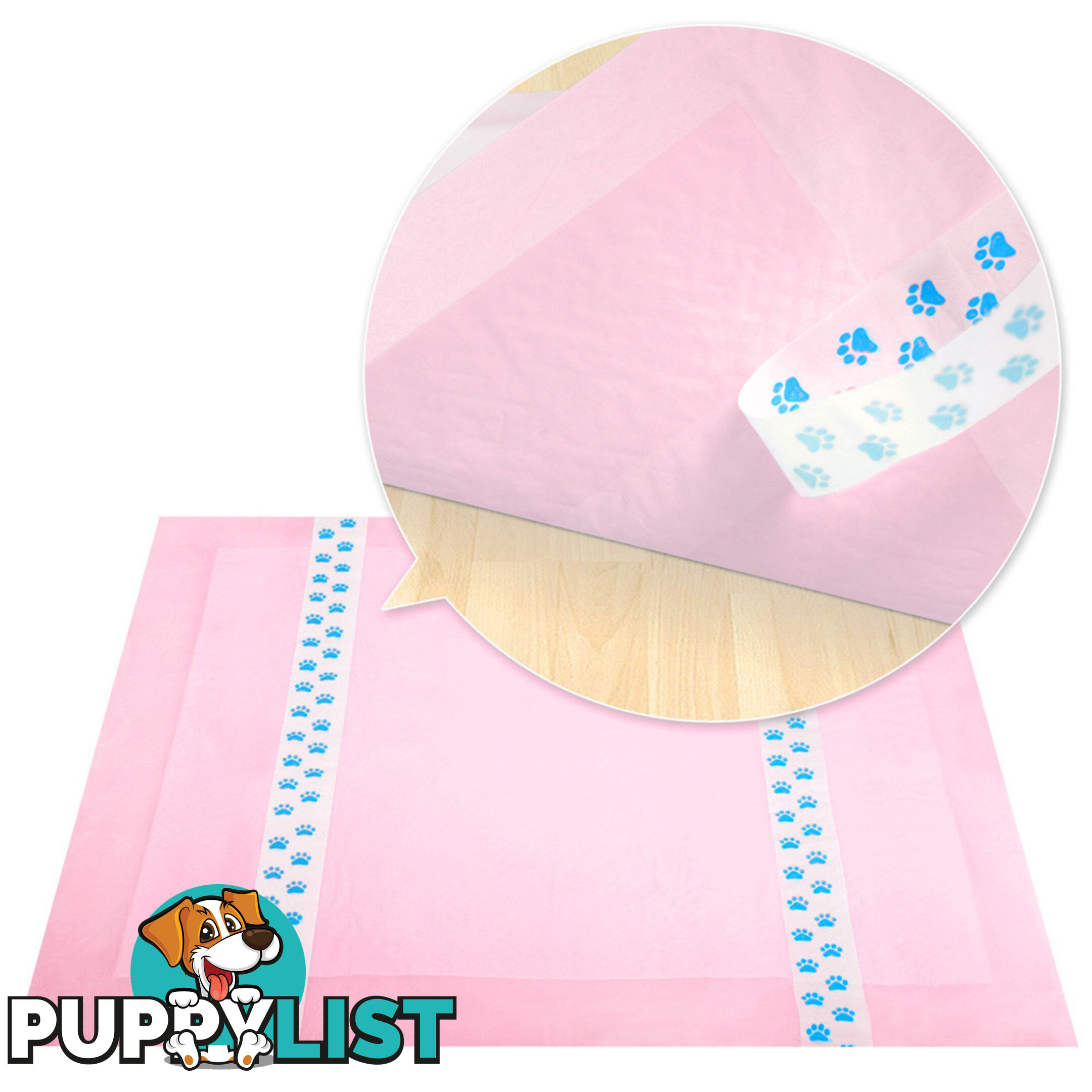 100 Puppy Pet Dog Toilet Training Pads Pink