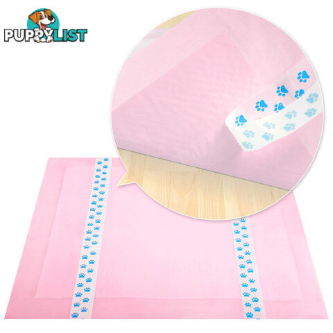 100 Puppy Pet Dog Toilet Training Pads Pink