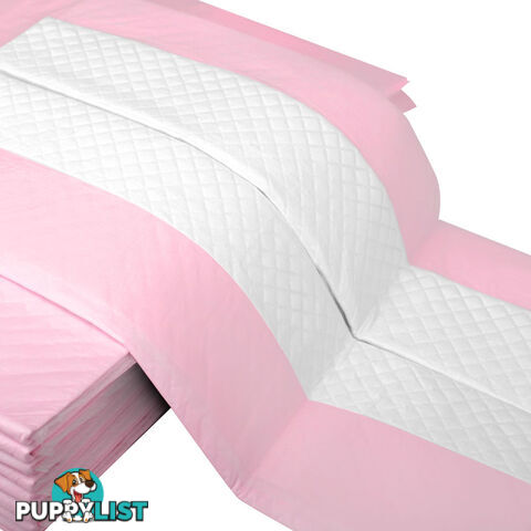 100 Puppy Pet Dog Toilet Training Pads Pink