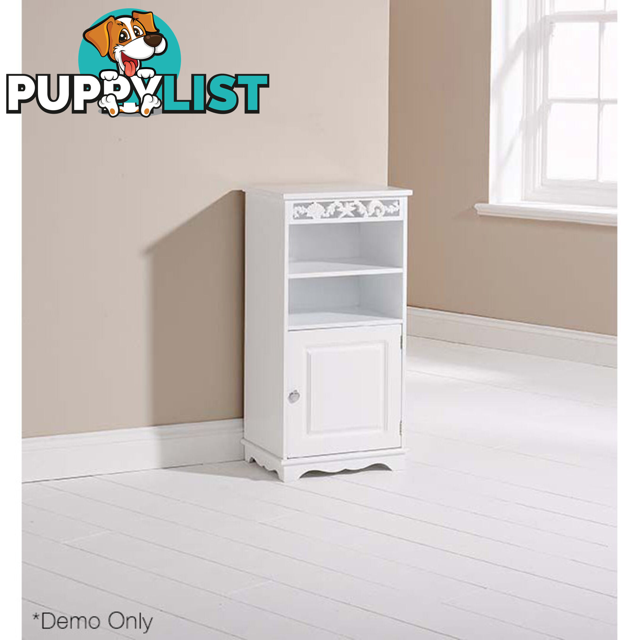 Coastal Floor Cupboard in WHITE