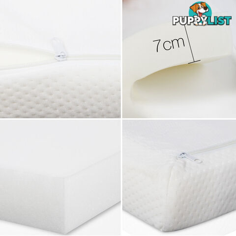 Visco Elastic Memory Foam Mattress Topper 7cm Single