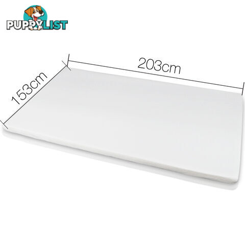 Visco Elastic Memory Foam Mattress Topper 7cm Single