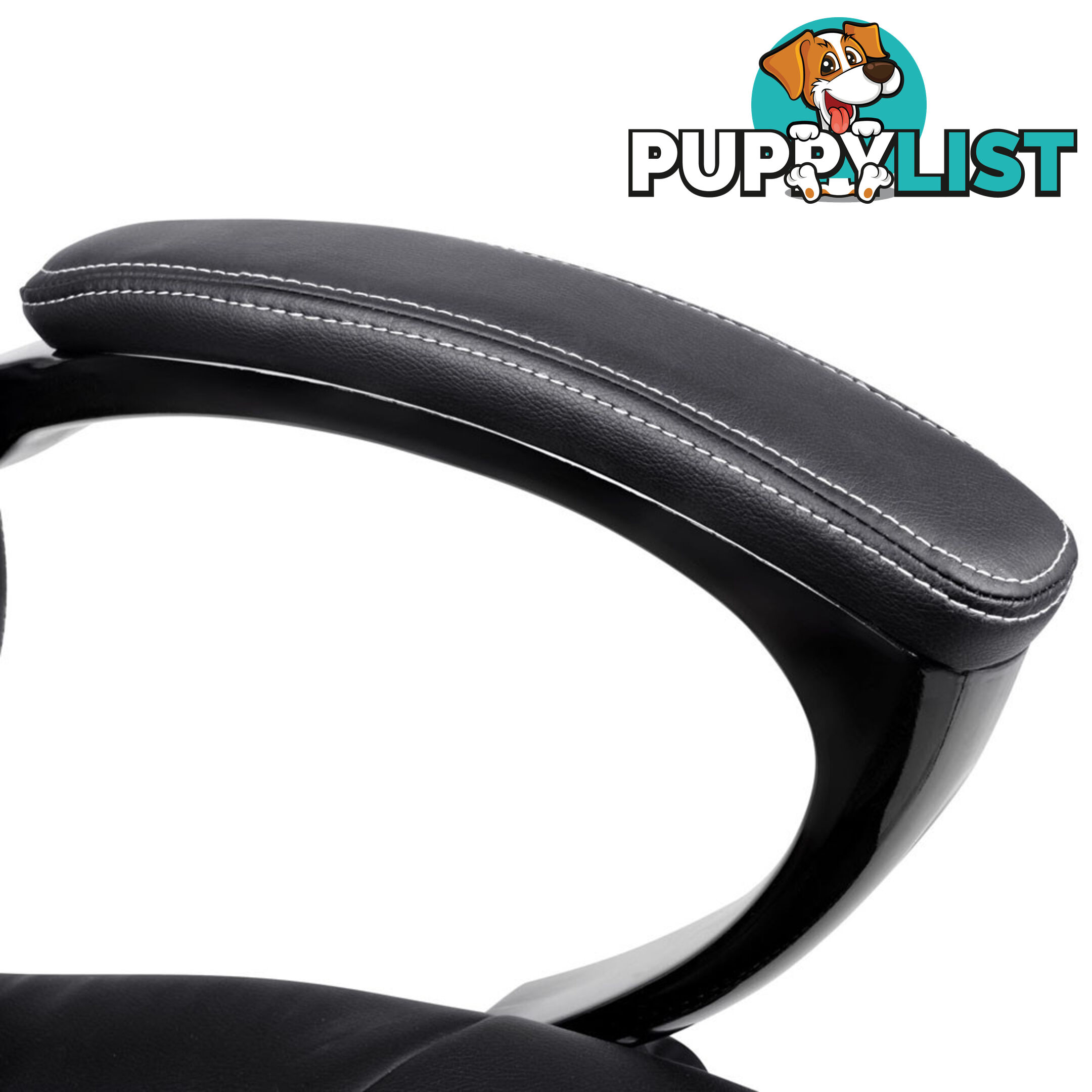 Executive PU Leather Office Computer Chair Black White