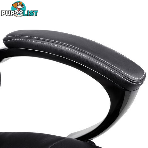 Executive PU Leather Office Computer Chair Black White