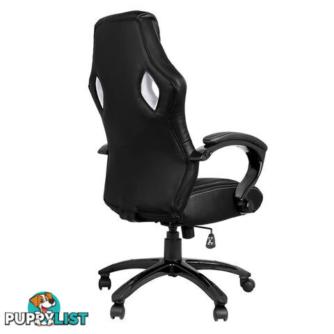 Executive PU Leather Office Computer Chair Black White