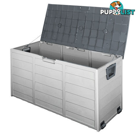 290L Plastic Outdoor Storage Box Container Weatherproof Grey