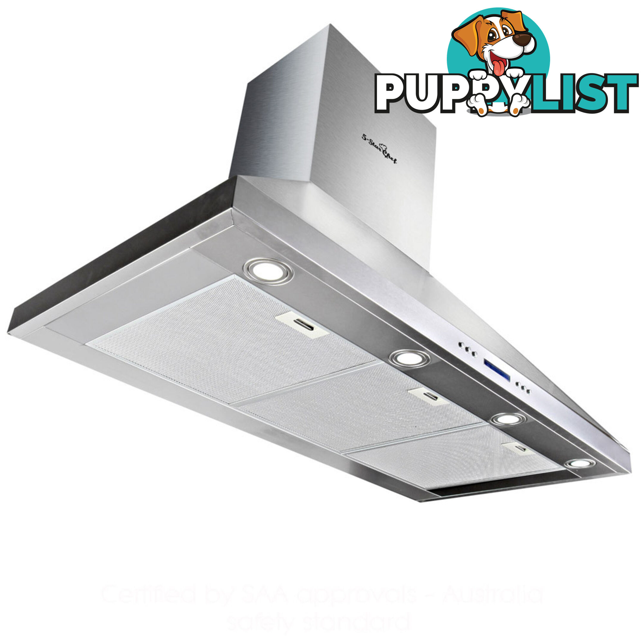 5 Star Chef 3 Fan Speed Rangehood 120cm