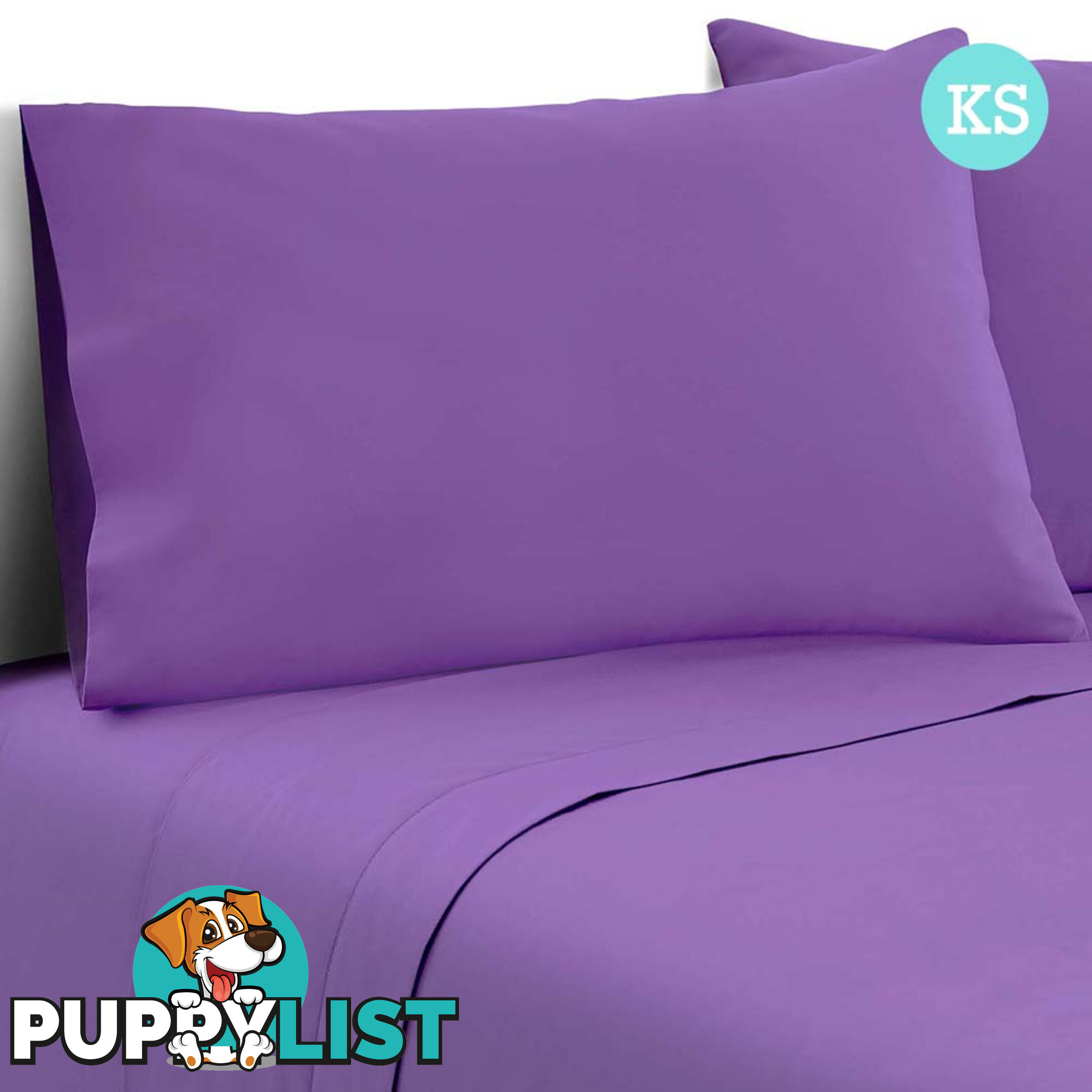 3 Piece Microfibre Sheet Set King Single  Purple