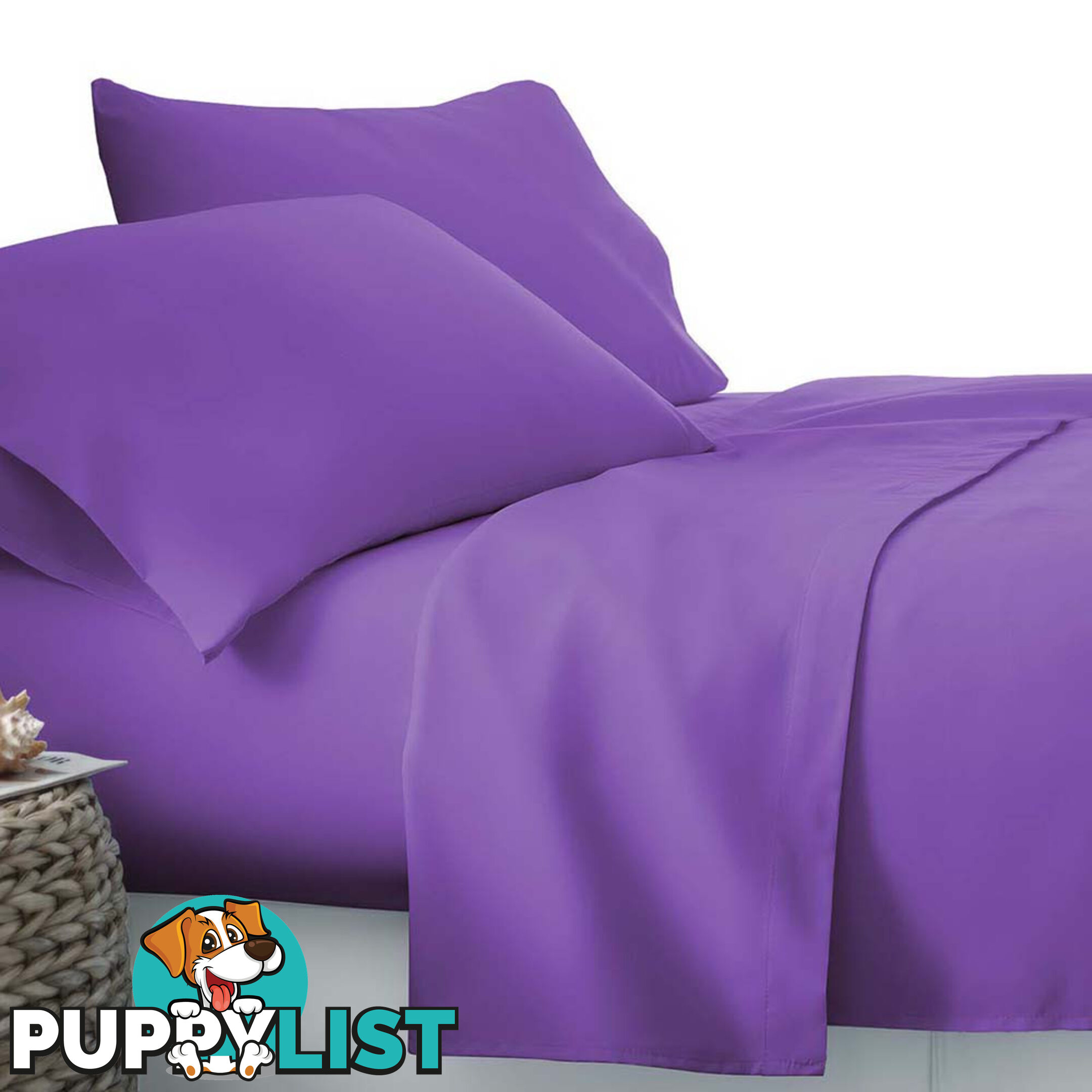 3 Piece Microfibre Sheet Set King Single  Purple