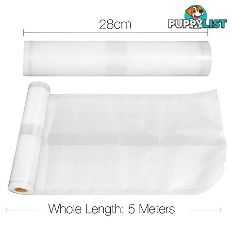 Set of 10 Food Saver Rolls - 28cm x 6M