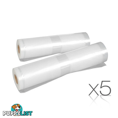 Set of 10 Food Saver Rolls - 28cm x 6M