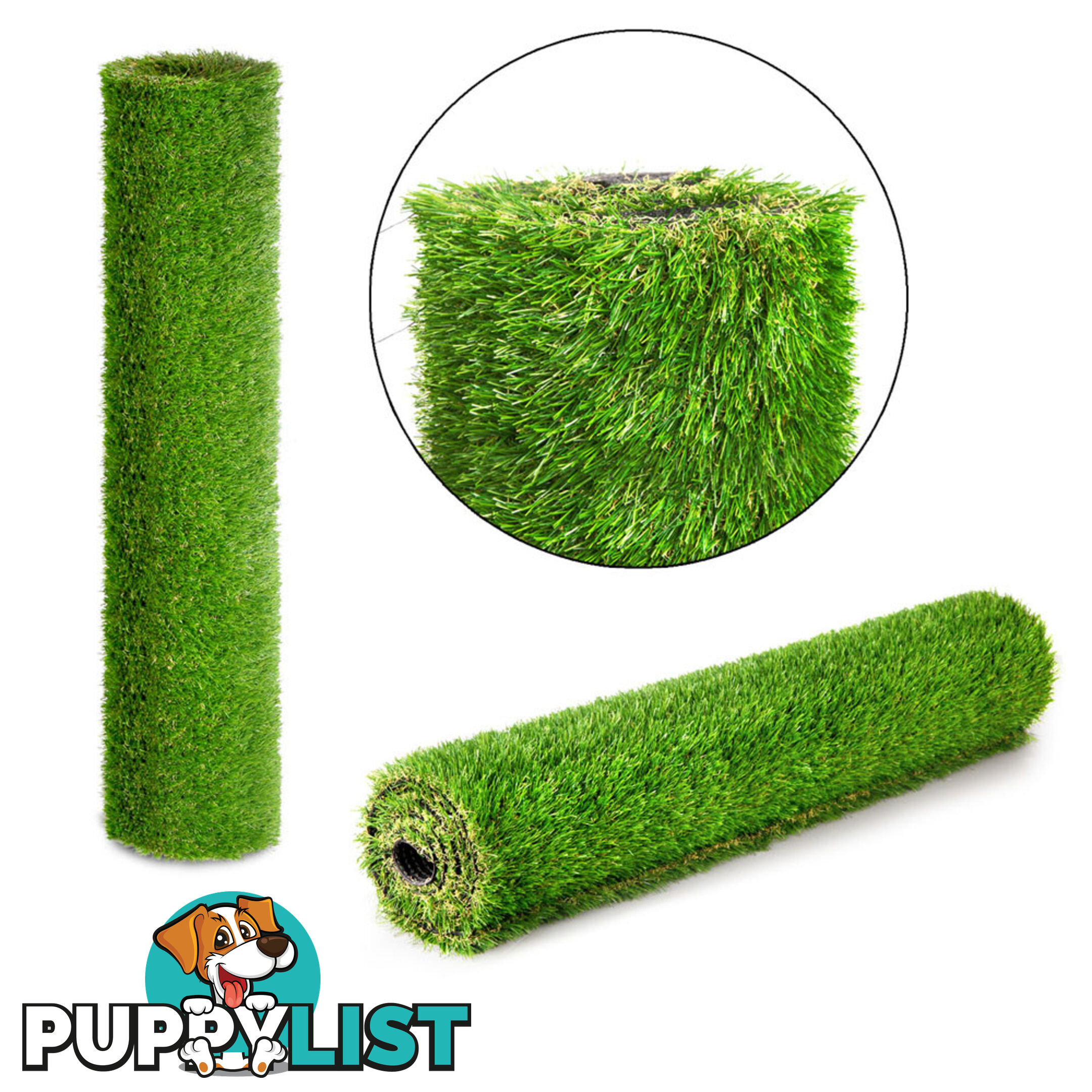 Artificial Grass 10 SQM Polyethylene Lawn Flooring 20mm Olive