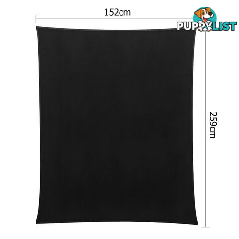 6 Pcs Wedding Table Cloth Rectangle 259cm Black