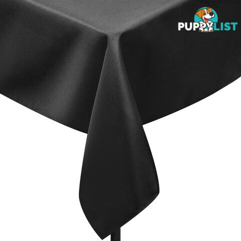 6 Pcs Wedding Table Cloth Rectangle 259cm Black