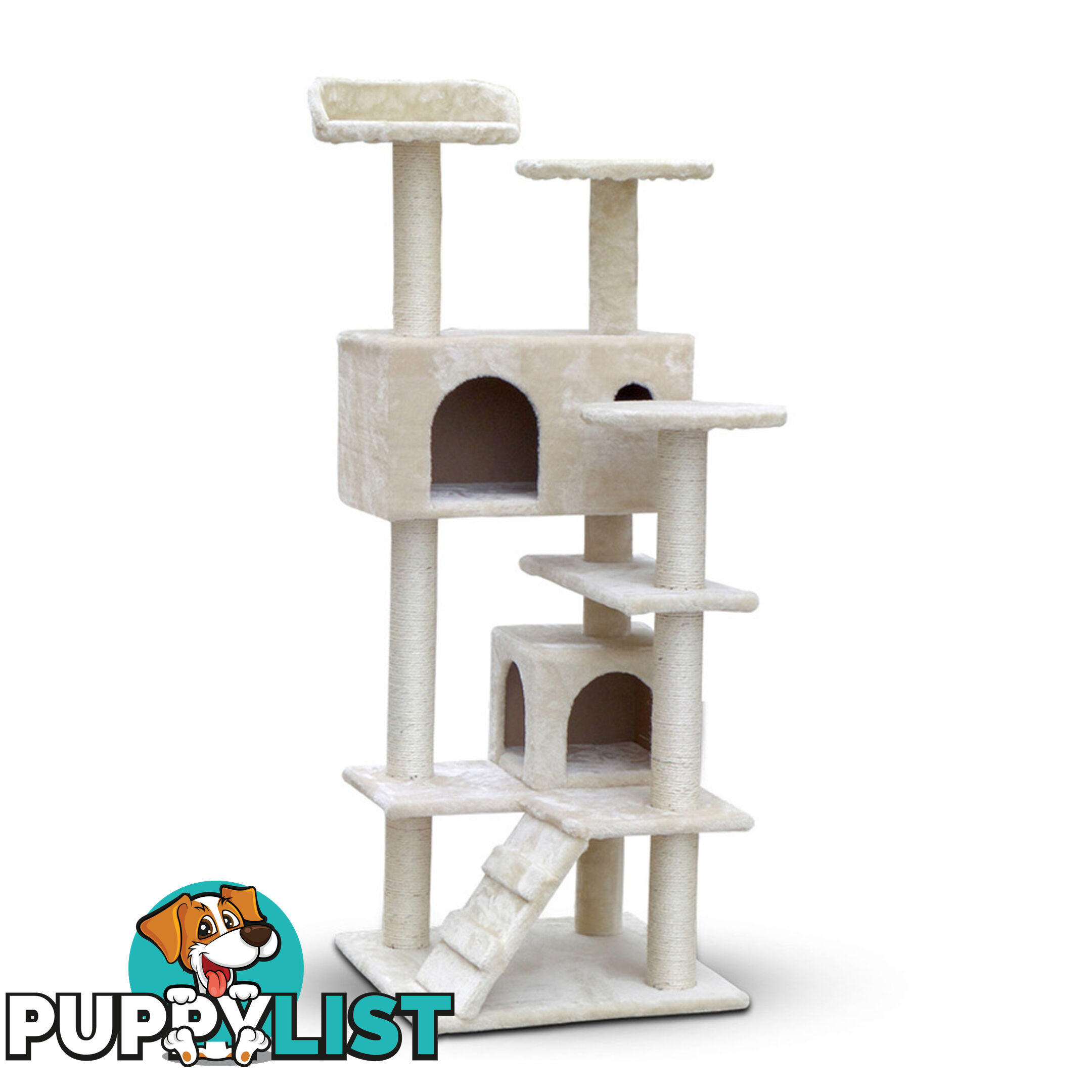 Cat Scratching Post  Tree House Condo 134cm Beige