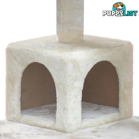 Cat Scratching Post  Tree House Condo 134cm Beige