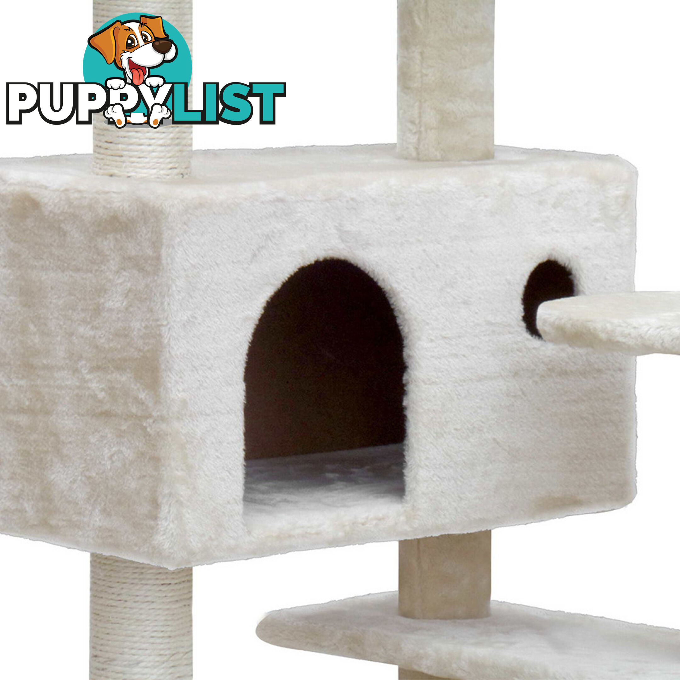 Cat Scratching Post  Tree House Condo 134cm Beige