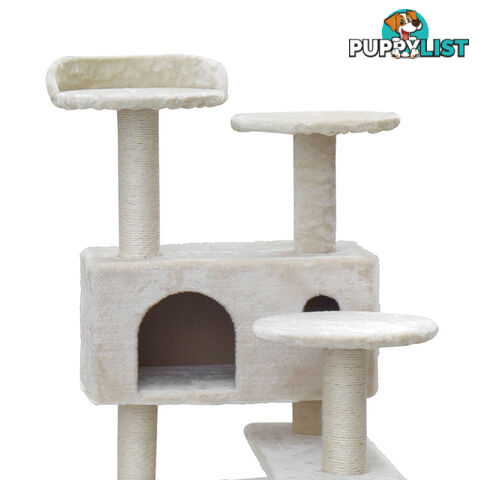 Cat Scratching Post  Tree House Condo 134cm Beige