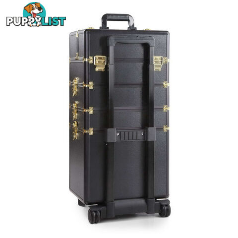 7 in 1 Make Up Cosmetic Beauty Case  Black & Gold