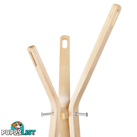 Wooden Coat Rack Clothes Stand Hanger White