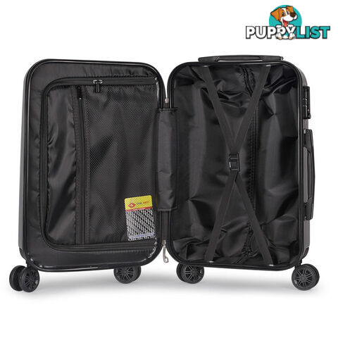 Hard Shell Travel Luggage with TSA Lock Grey