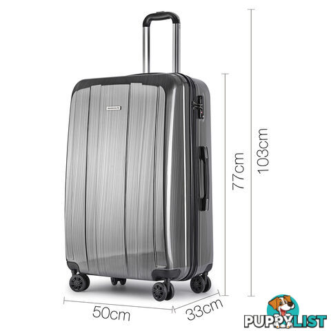 Hard Shell Travel Luggage with TSA Lock Grey