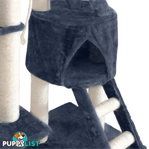 Cat Scratching Poles Post Furniture Tree 244cm Dark Grey