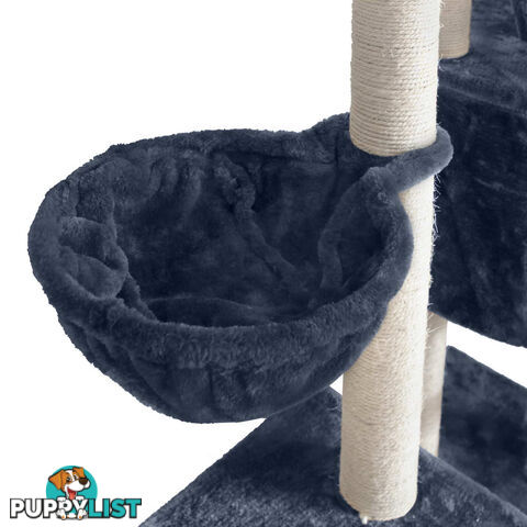 Cat Scratching Poles Post Furniture Tree 244cm Dark Grey