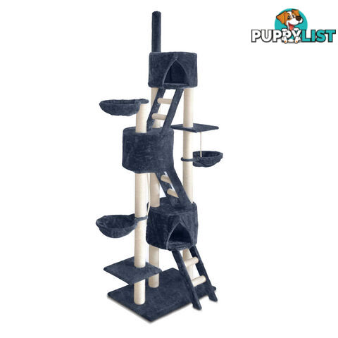 Cat Scratching Poles Post Furniture Tree 244cm Dark Grey